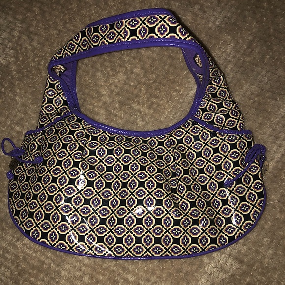 Vera Bradley Frill Tied Together Simply Violet Hobo Purse - NWOT - Picture 2 of 7